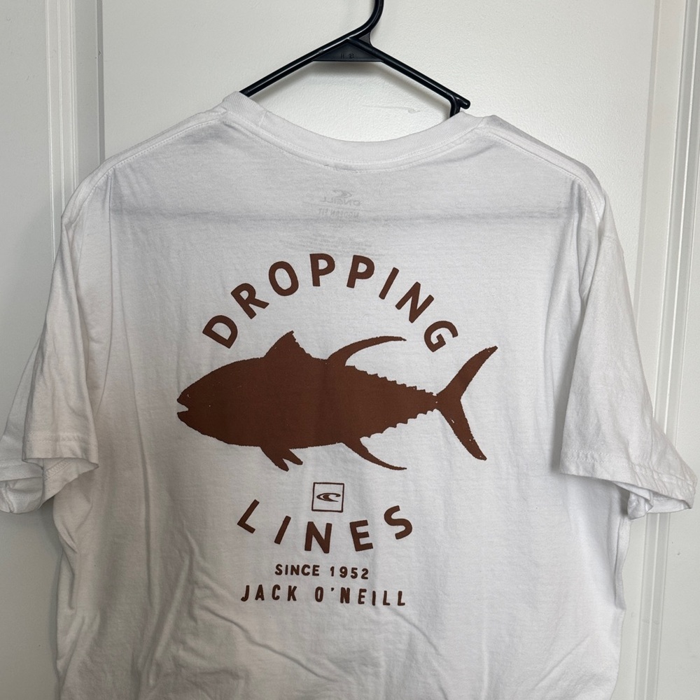 O'Neill White Tee with Brown Graphic